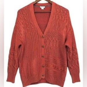 Sundance Women’s Cable Knit Cardigan in Rust